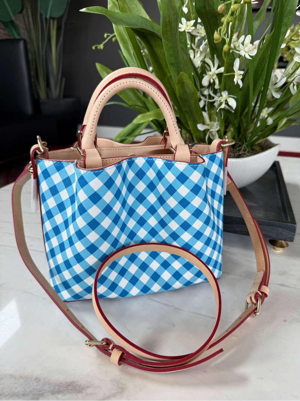 New Dooney & Bourke Mini Barlow Cotton/Leather Bag - Picture 8 of 16